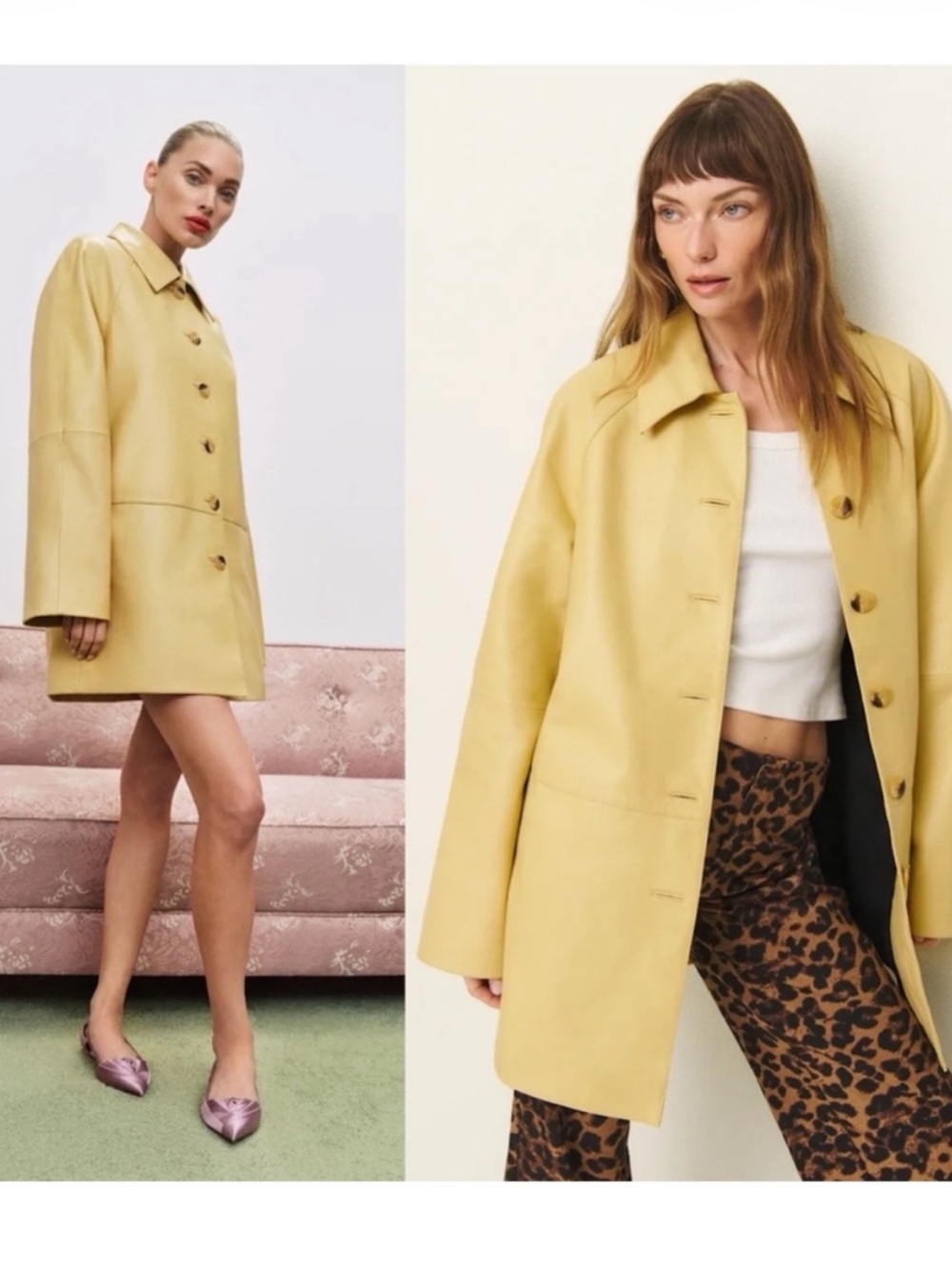 Reformation Veda Celine Leather Jacket